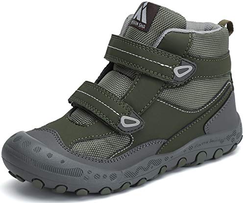 Mishansha Zapatillas Trekking para Niño Calzado Escalada y Transpirables Outdoor Antideslizante Zapatos Verde Gr.36