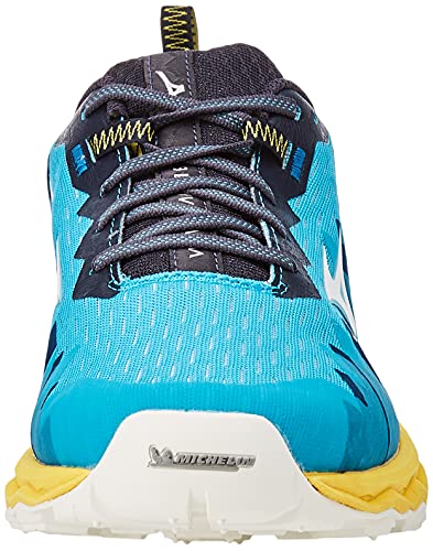 Mizuno Wave Daichi 6, Zapatillas para Carreras de montaa Hombre, Scubab Azufre Blanco de Nieve, 43 EU