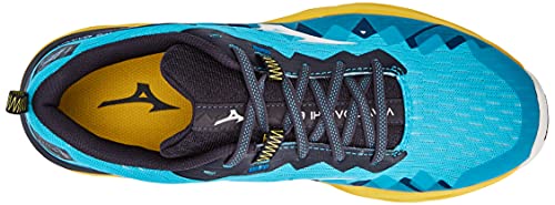 Mizuno Wave Daichi 6, Zapatillas para Carreras de montaa Hombre, Scubab Azufre Blanco de Nieve, 43 EU