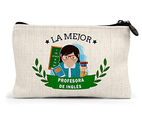 Monedero La Mejor Profesora De Ingles del Mundo Regalo Original Profesores Personalizado