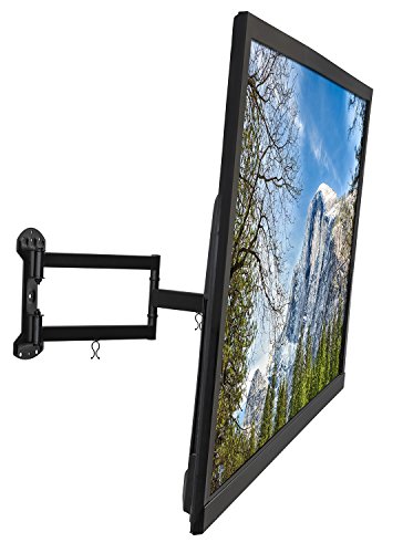 Mount-It! Brazo de montaje en pared para TV de movimiento completo con extensión de 60 cm, se adapta a televisores de 32 a 55 pulgadas con hasta VESA 400 x 400, capacidad de 85 libras