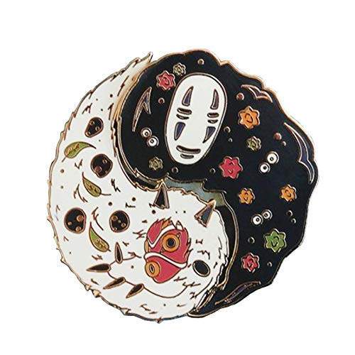 N-B Broche de Esmalte Jelwery Ghibli Pin Alfileres clásicos Hombres Mujeres Niños Ropa Decoración