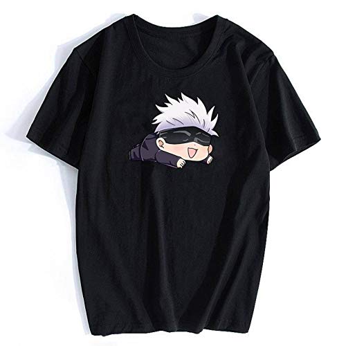 N-B Camiseta para Hombre Jujutsu Kaisen Gojo Satoru Summer Cool Camiseta De Manga Corta Anime Funny Graffiti Printed Casual Hip Hop Tops