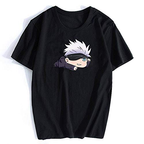 N-B Camiseta para Hombre Jujutsu Kaisen Gojo Satoru Summer Cool Camiseta De Manga Corta Anime Funny Graffiti Printed Casual Hip Hop Tops