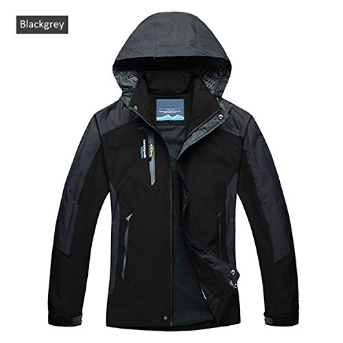 Naudamp Chaqueta Impermeable al Aire Libre para Hombres Ligero Softshell Rain Coat Escalada Senderismo Ropa Montaña Multi-Bolsillos Rompevientos