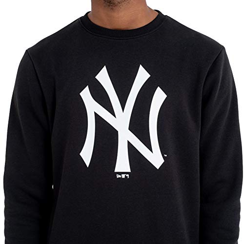 New Era ERA Team Logo Crew Sudadera, Negro, M para Hombre