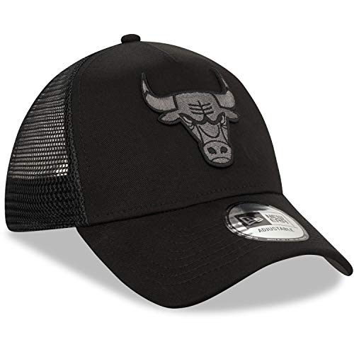 New Era Gorra para Hombre Bob Team Logo 940 A Frame Trucker Chicago Bulls, Color Negro, OSFM