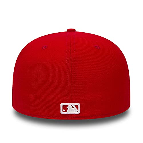 New Era MLB Basic LA Dodgers 59 Fifty Fitted Gorra de béisbol, Hombre, Rojo (Red/White), 7 5/8