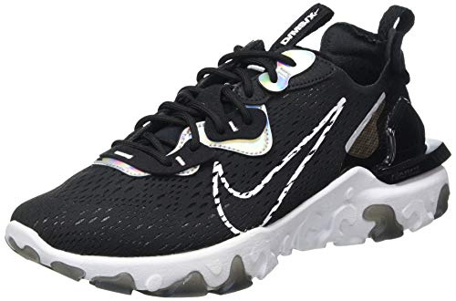 Nike W React Vision Essential, Zapatillas para Correr Mujer, Black White Black, 40 EU