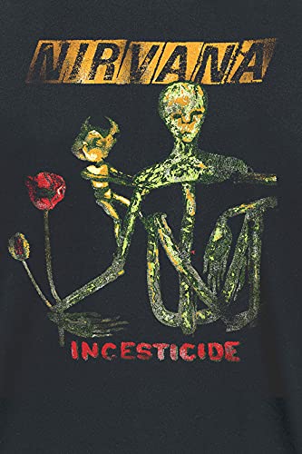 Nirvana Reformant Incesticide Hombre Camiseta Negro M, 100% algodón, Regular