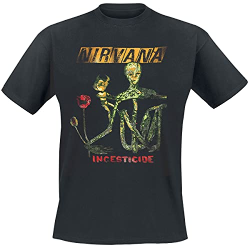 Nirvana Reformant Incesticide Hombre Camiseta Negro M, 100% algodón, Regular