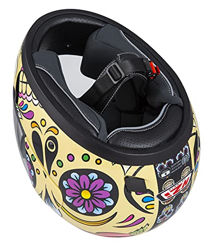 NZI - Casco Integral Activy 3 Mexican Skulls Calaveras mejicanas (XS 54 cms)