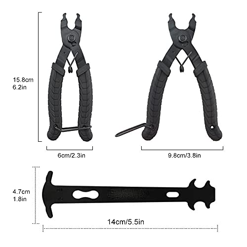 Olymajy Cadenas De Bicicleta, Alicates De Cadena + Cepillo De Cadena + Herramienta De Cadena Removedor De Cadena, Cadena Bici Kit Herramientas de reparación para Cadenas 6 7 8 9 10