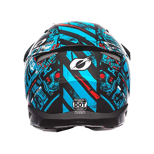 O'NEAL | Casco de Motocross | MX Enduro | ABS Shell, Estándar de Seguridad ECE 22.05, Ventilación para una óptima ventilación y refrigeración | 3SRS Helmet Ride | Adultos | Negro Azul | Talla M