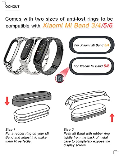 OOHGUT Correa para Xiaomi Mi Band 6, Pulseras Universal MiBand 5/4/3 Cuero Pulsera Piel Correas de Actividad Reloj Milanés Wristband Recambio Bandas de Dermis Recambios con Cierre Band Strap