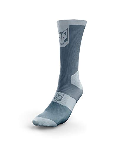 OTSO THINK SPORT Cycling Socks High Cut Steel Blue & Turquoise