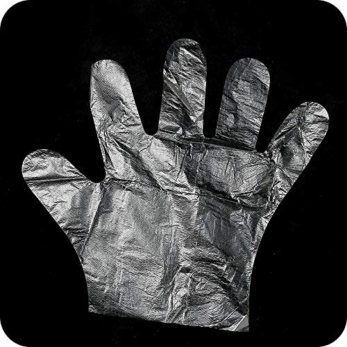 Pack de 300 guantes de polietileno desechables de plástico transparente para limpieza de alimentos, sin polvo, sin látex, cómodos de llevar