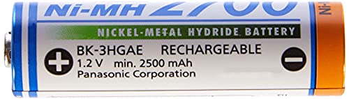 Panasonic BK-3HGAE/4BE - Pilas AA NI-MH 2700 recargables de gran capacidad (2.700 mAh, 4 unidades)