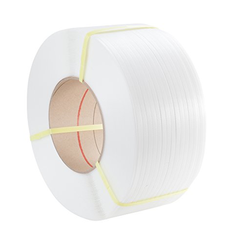 Paquete de 2 rollos de fleje Swiftpak Tenso de polipropileno de 12 x 0,55 mm x 3000 m color blanco (200/190)