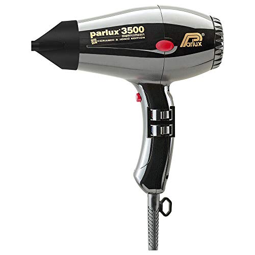 Parlux 3500 Super Compact Secador de pelo de cerámica con iones, 2000 W, Negro