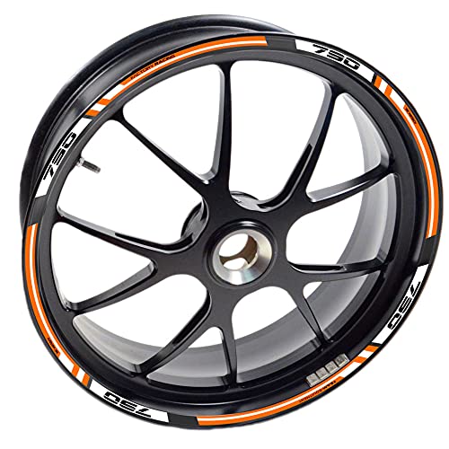 Pegatina 790 Moto Duke para 2 llanta Adventure R Rueda Cintas Adhesivo Vinilo Naranja