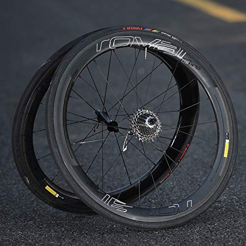 Pegatinas de Wheelset para Bicicleta de Carretera 700C Bicicleta Roval Carbon Clincher Decal Traje para 50 mm Profundidad Dos Ruedas Calcomanías Etiqueta Decorativa (Color : C Brake Matte Black)