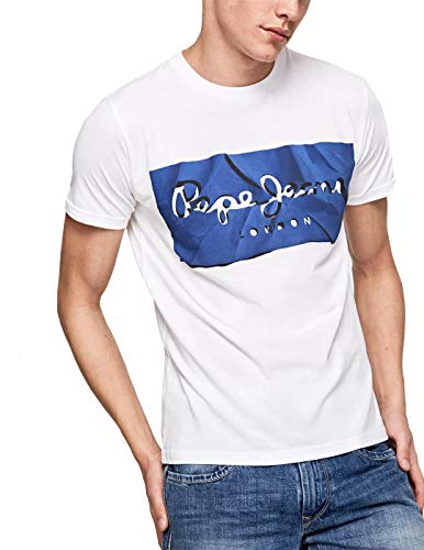 Pepe Jeans RAURY Camiseta, Azul (Blue 551), Large para Hombre