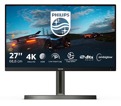 Philips Monitors 278M1R/00-27 UHD 4K, 60 Hz, IPS, Flicker Free (3840x2160, 350 CD/m, HDMI 2x2.0, Displayport, USB) Negro