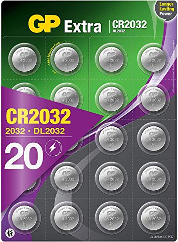  50 pilas de litio CR2032 de 3 V, batería de botón CR2032 para  llave de reloj y auto, energía de larga duración en embalaje a prueba de  niños, 8 años de
