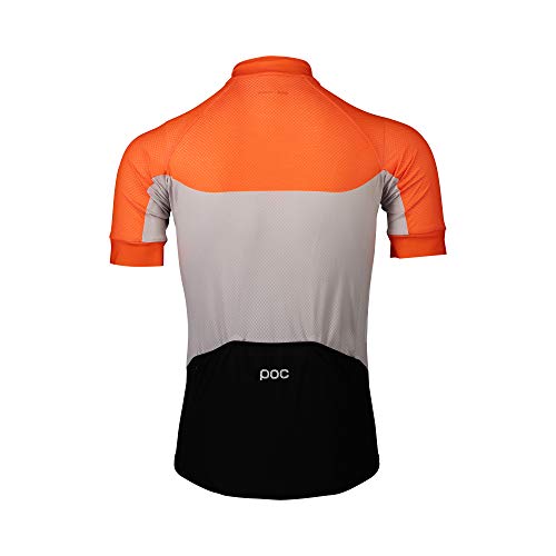 POC Essential Road Light Jersey Camiseta, Unisex Adulto, Granite Grey/Zink Orange, 2XL