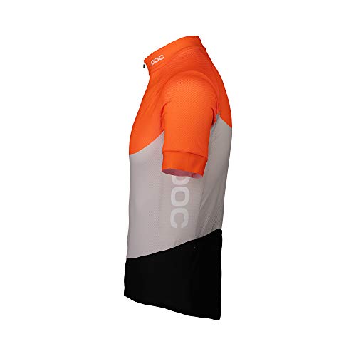 POC Essential Road Light Jersey Camiseta, Unisex Adulto, Granite Grey/Zink Orange, 2XL