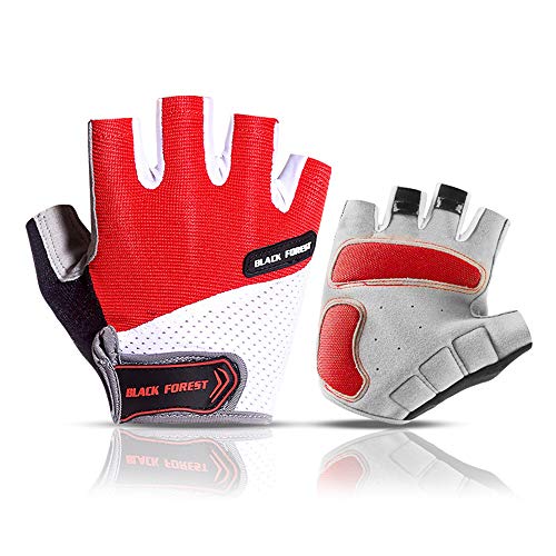 Podanic Guantes de Ciclismo Transpirables de Verano para MTB, Guantes de Ciclismo de Medio Dedo, Transpirables, Antideslizantes y Que Absorben Los Golpes, Guantes de Bicicleta de Montaña para Hombres