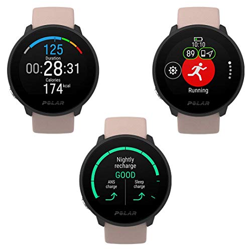 Polar Unite - Fitness Smartwatch Resistente al Agua con GPS vía móvil - Registro del Sueño y la Recuperación, Guía de Entrenamiento Diario y Registro de FC en la muñeca, Rosa