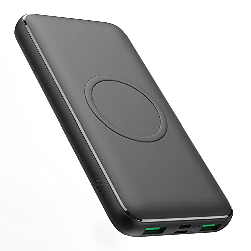 Power Bank Inalámbrico 13800mAh-Trswyop【PD 25W Carga Rápida+ Inalámbrica 15W 】 QC 4.0 con 2 Salida y 2 Entrada Batería Externa Compatibles Xiaomi Samsung Huawei iPhone y más Smartphone