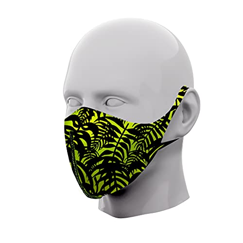 PRINT TODAY Mascarillas Neopreno Reutilizable Color Amarillo | Homologada | Medida: 15,5x18 cm (talla L) |Pack 2 Unidades.