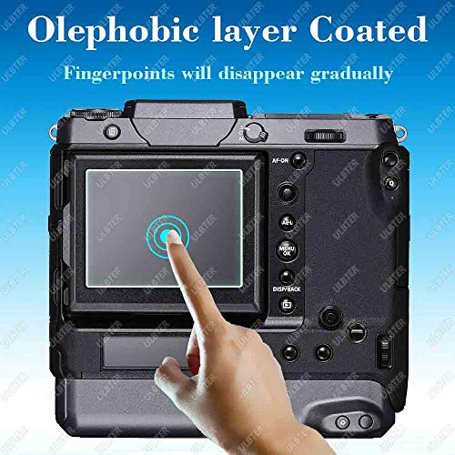 Protector de pantalla para Fujifilm GFX 100 / GFX 100S LCD + PET Top Flim [2+2 unidades], ULBTER 0,3 mm 9H Dureza para Fuji GFX 100 100S Cristal Templado Anti-Scrach Anti-Huellas Anti-Burbujas