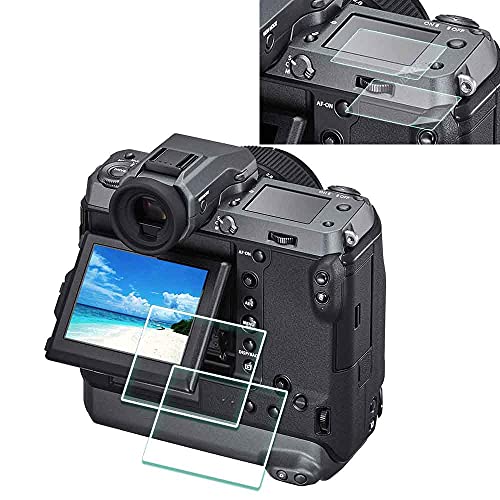 Protector de pantalla para Fujifilm GFX 100 / GFX 100S LCD + PET Top Flim [2+2 unidades], ULBTER 0,3 mm 9H Dureza para Fuji GFX 100 100S Cristal Templado Anti-Scrach Anti-Huellas Anti-Burbujas