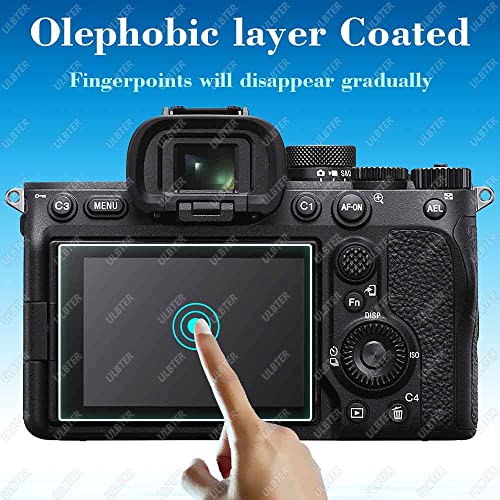 Protector de pantalla para Sony A7 IV Alpha 7 IV y funda para zapata caliente [3+2 paquetes], cubierta de vidrio templado ULBTER 0,3 mm 9H dureza anti-Scrach anti-burbujas