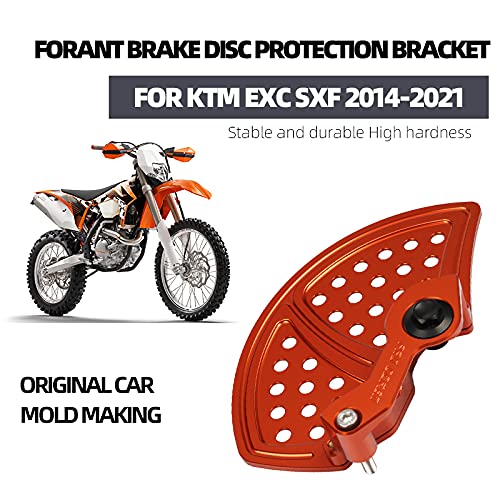 Protectora Disco Freno Delantero Protector de protección de freno delantero Protector de protección para KTM ECC SXF 125 250 300 350 450 525 530 400 85 2014-2020 2019 2018 2017 Naranja de plata negra