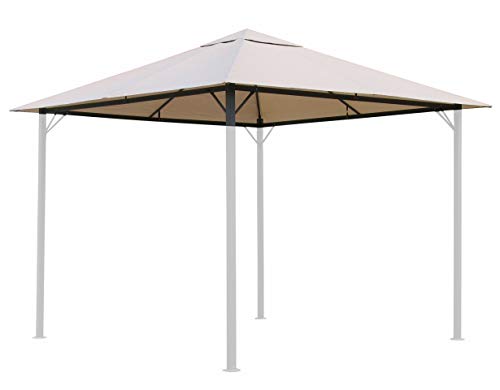 QUICK STAR Techo de repuesto para Gazebo de jardín 3x3m Beige