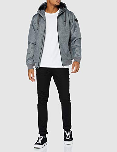 Quiksilver Brooks 5k - Chaqueta Impermeable Con Capucha Para Hombre Chaqueta Impermeable Con Capucha, Hombre, medium grey heather, M