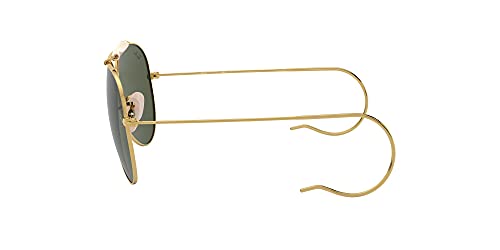 Ray-Ban Outdoorsman Oro-Verde Clásica G-15- Gafas de sol para hombre, montura en color dorado