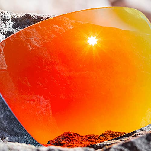 Revant Lentes de Repuesto Compatibles con Gafas de Sol Oakley Jupiter Squared, Polarizados, Elite Rojo Fuego MirrorShield