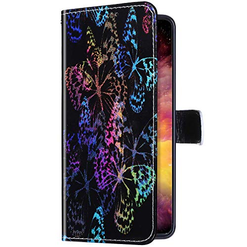 Robinsoni Funda Compatible con ASUS ZenFone MAX Pro M2(ZB631KL) Funda Libro Billetera Funda Reflejo de Luz Cuero Funda Animal Impreso Cartera en Silicone Funda Brillar Lujo Vistoso 360 Grados Funda