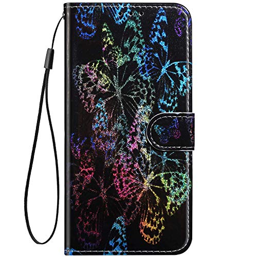 Robinsoni Funda Compatible con ASUS ZenFone MAX Pro M2(ZB631KL) Funda Libro Billetera Funda Reflejo de Luz Cuero Funda Animal Impreso Cartera en Silicone Funda Brillar Lujo Vistoso 360 Grados Funda