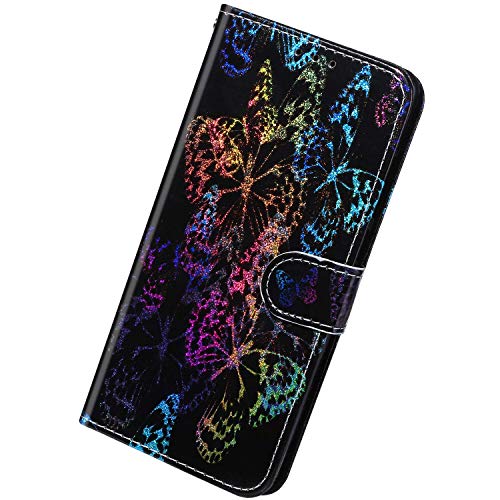 Robinsoni Funda Compatible con ASUS ZenFone MAX Pro M2(ZB631KL) Funda Libro Billetera Funda Reflejo de Luz Cuero Funda Animal Impreso Cartera en Silicone Funda Brillar Lujo Vistoso 360 Grados Funda