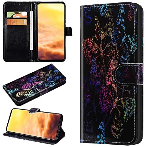 Robinsoni Funda Compatible con ASUS ZenFone MAX Pro M2(ZB631KL) Funda Libro Billetera Funda Reflejo de Luz Cuero Funda Animal Impreso Cartera en Silicone Funda Brillar Lujo Vistoso 360 Grados Funda