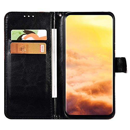 Robinsoni Funda Compatible con ASUS ZenFone MAX Pro M2(ZB631KL) Funda Libro Billetera Funda Reflejo de Luz Cuero Funda Animal Impreso Cartera en Silicone Funda Brillar Lujo Vistoso 360 Grados Funda