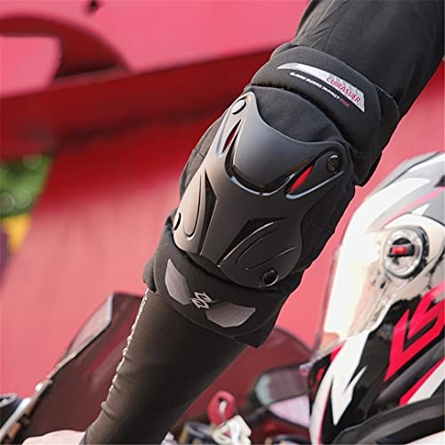 Rodilleras Protectoras Motocicleta Rodilleras Protector Todoterreno Scooter Motor Rodilleras Racing Codo Protectores Racing Brace Support K01-2-Coral Red