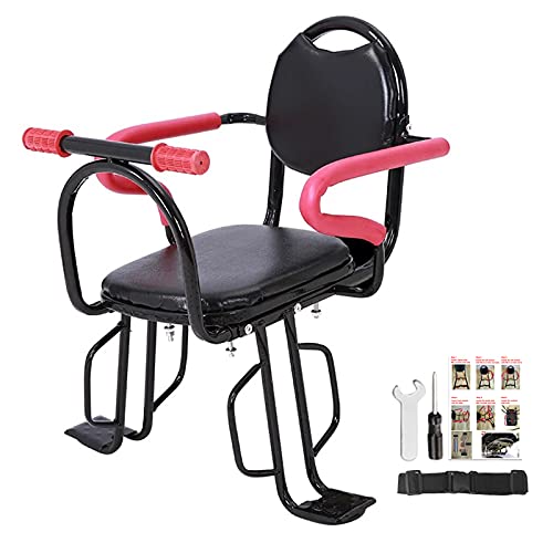 RYUNQ Asiento Trasero De Bicicleta para Niños, Infantil Bicicletas Volver Asiento De La Bicicleta con Valla Desmontable Reposabrazos Y El Pedal De Los Niños, Asiento Trasero para 2 A 5 Años